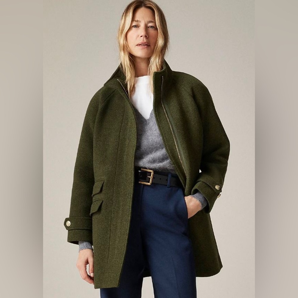 NWT J. Crew Tall Toscana coat in Italian stadium-cloth wool blend, 6T - Picture 2 of 5